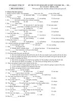Tải Đề ôn thi vào lớp 10 môn tiếng Anh năm học 2018 - 2019 có đáp án (Đề luyện 4) - Đề ôn thi vào lớp 10 môn tiếng Anh