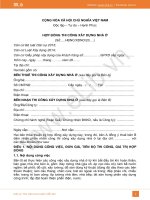 Mẫu hợp đồng thi công xây dựng nhà ở mới nhất