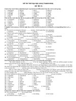 2 de thi thu Dai hoc mon Tieng Anh va dap an