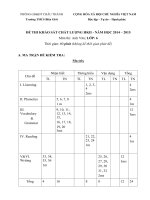 Tải Đề thi học kì 2 môn Tiếng Anh lớp 6 trường THCS Biên Giới, Tây Ninh năm 2015 - Đề thi Tiếng Anh học kì 2 lớp 6 có đáp án