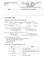 De thi Khoa hoc  Ki I 2019  2020