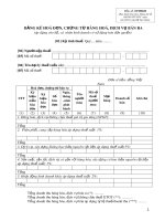 Bảng kê hoá đơn, chứng từ hàng hoá (Mẫu số: 03/THKH)