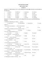 De thi thu Dai hoc mon Anh va dap an