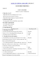 Tải Giáo án Tiếng Anh lớp 2 Tuần 17 sách First Friends 2 - Giáo án môn tiếng Anh lớp 2 theo tuần