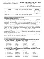 Tải Đề thi chọn học sinh giỏi môn Tiếng Anh lớp 9 trường THCS Thanh Thùy, Thanh Oai năm 2015 - 2016 - Đề thi chọn HSG môn Tiếng Anh lớp 9 có đáp án