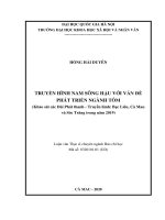 Tài liệu luận văn Truyền Hình Nam Sông Hậu Với Vấn Đề Phát Triển Ngành Tôm