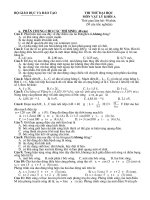 De thi thu Dai hoc mon Vat li va dap an