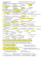 Tải Đề thi giữa học kì 1 môn tiếng Anh lớp 11 trường THPT Xuân Giang năm học 2017-2018 có đáp án - Đề kiểm tra giữa học kỳ I môn tiếng Anh lớp 11