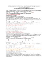 DE THAM KHAO TUYEN SINH DAI HOC CAO DANG NAM HOC20082009 MON SINH HOC KHOI B