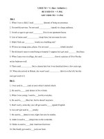  Get used to và Used to - Bài tập ngữ pháp tiếng Anh lớp 9