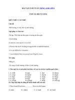 Tải Bài tập cuối tuần 22 Tiếng Anh lớp 8 Unit 10 Recycling - Ôn tập Tiếng Anh 8 Unit 10 có đáp án