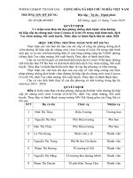 Ke hoach phong chong dich Covid19 Sot suat huyet thuy dau Tay chan mieng nam hoc 20202021