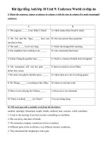 Tải Bài tập tiếng Anh lớp 10 Unit 9: Undersea World Số 1 có đáp án - Bài tập tự luận Tiếng Anh lớp 10 có đáp án