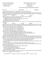 De thi thu Dai hoc mon Sinh va dap an