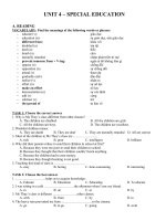 Tải Bài tập tiếng Anh lớp 10 Unit 4: Special Education Số 1 - Tiếng Anh lớp 10 Unit 4