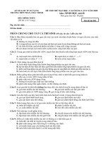 De thi thu Dai hoc mon Sinh va dap an