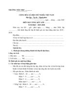 Tải Mẫu biên bản tổng kết lớp - Biên bản họp phụ huynh cuối năm học