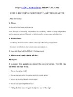 Tải Unit 3 lớp 11 Getting started - Soạn tiếng Anh 11 Unit 3 Becoming Independent đầy đủ nhất