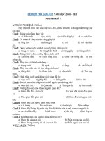 Tải Đề thi giữa học kì 1 lớp 7 môn Sinh học có đáp án năm 2020 - 2021 - Đề 3 - Đề kiểm tra giữa kì 1 Sinh học 7 có đáp án