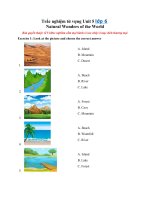 Tải Trắc nghiệm từ vựng Unit 5 lớp 6: Natural Wonders of the World - Từ vựng Unit 5 lớp 6 có đáp án