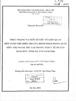 hực trạng và một số yếu tố liên quan đến tuân thủ điều trị của bệnh nhân động kinh điều trị ngoại trú tại trung tâm y tế huyện hoài đức tỉnh hà tây năm 2004 