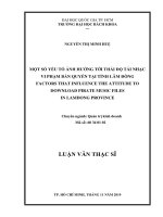 Factors that influence tho attitude to download pirate music files in lamdong province 