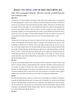 Tải Đoạn văn Tiếng Anh viết về một trận bóng đá đã xem - Write a paragraph of about 80 - 100 words to describe a football match that you've watched recently.