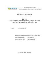 Trách nhiệm bồi thường thiệt hại do người chưa thành niên gây ra 