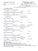 De thi Sinh hoc 6 HKI nam hoc 20122013