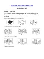 Tải Đề ôn thi học sinh giỏi lớp 8 môn Tiếng Anh năm học 2019 - 2020 - Đề luyện thi học sinh giỏi cấp huyện môn tiếng Anh lớp 8