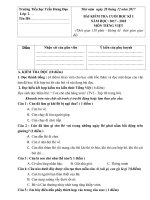 De thi Tieng Viet  Toan cuoi ki I  Lop 2 De chinh thuc