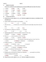 Tải Bài tập Tiếng Anh lớp 11 Unit 8: Celebrations Số 1 có đáp án - Bài tập trắc nghiệm Tiếng Anh 11 có đáp án