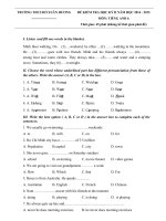 Tải Đề kiểm tra học kỳ 2 môn Tiếng Anh lớp 6 năm 2015 trường THCS Hồ Xuân Hương CÓ ĐÁP ÁN - Đề thi học kì 2 môn Tiếng Anh lớp 6 có đáp án