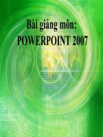 Tao bai thuyet trinh bang Power point 2007