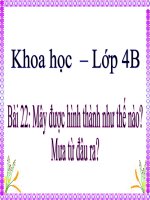 KH: Mây được hình thành như thế nào? Mưa từ đâu ra?