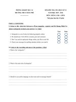 Tải Đề kiểm tra số 4 học kỳ 2 môn Tiếng Anh lớp 8 trường THCS Trần Phú, Ninh Thuận năm học 2015 - 2016 - Đề kiểm tra 45 phút học kỳ 2 môn tiếng Anh lớp 8 năm 2016 có đáp án