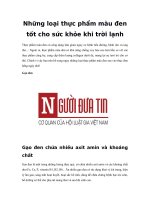 Tải Những loại thực phẩm màu đen tốt cho sức khỏe khi trời lạnh - Công dụng của các loại thực phẩm màu đen