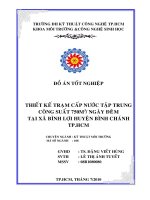 Thiết kế trạm cấp nước tập trung công suất 750 m3ngày đêm tại xã bình lợi huyện bình chánh TP HCM 