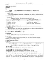 KẾ HOẠCH BÀI DẠY MÔN SINH LỚP 7 MỚI