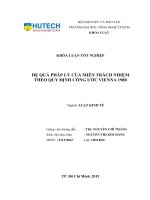 Hệ quả pháp lý của miễn trách nhiệm theo quy định công ước vienna 1980 