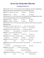 Tải Đề ôn thi THPT Quốc Gia môn tiếng Anh năm 2020 số 17 - Đề thi tiếng Anh THPT Quốc Gia 2020 có đáp án