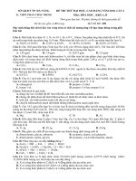 De thi thu Dai hoc mon Hoa va dap an