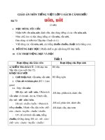 Giáo án môn Tiếng Việt lớp 1 sách Cánh Diều - Bài 73: uôn, uôt