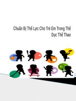 SEMINAR CHUẨN bị THỂ lực CHO TRẺ EM TRONG THỂ dục THỂ THAO (y học THỂ dục THỂ THAO)