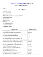 Tải Giáo án Tiếng Anh lớp 2 Tuần 11 sách First Friends 2 - Giáo án môn tiếng Anh lớp 2 theo tuần