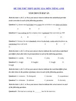 Tải Đề thi thử THPT Quốc Gia lần 4 năm 2019 môn Tiếng Anh trường THPT Đặng Thai Mai - Đề thi THPT Quốc Gia môn Anh năm 2019 có đáp án