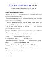 Tải Bài tập Unit 8 lớp 12 The world of work - Tiếng Anh 12 Unit 8 The world of work| Bài tập Unit 8 SGK tiếng Anh lớp 12 mới có đáp án