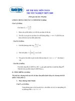 De thi mau mon Toan thi tot nghiep  THPT 2009