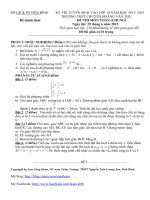 De dap an Toan vao 10 chuyen HVT Hoa Binh