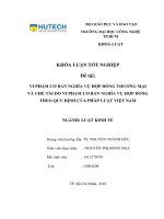 Vi phạm cơ bản nghĩa vụ hợp đồng thương mại và chế tài do vi phạm cơ bản nghĩa vụ hợp đồng theo quy định của pháp luật việt nam 